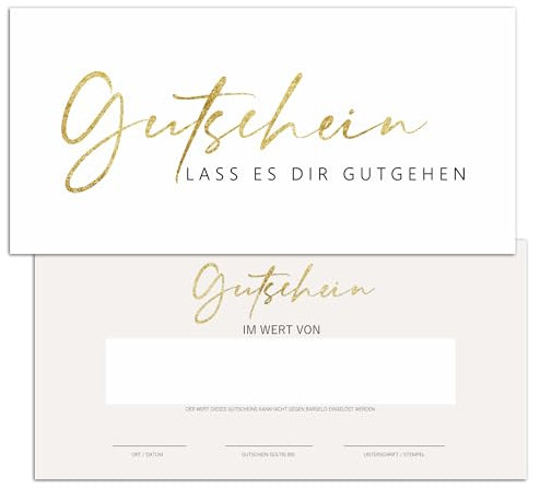 25 Blanko Gutscheine zum selbst Ausfüllen Nagelstudio Friseur Kosmetik Massage Wellness Fußpflege Gutscheinkarte Geschenkgutschein zum selbst ausfüllen