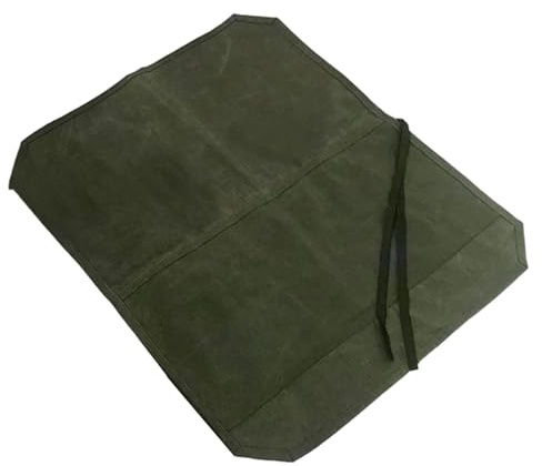 Rolltasche für Kochmesser aus gewachstem , 7 Fächer, Rollentasche für Kochmesser aus strapazierfähigem , Messertasche aus mit verstellbarem Schultergurt für