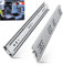 SLIDEWAY 90Kg Heavy Duty Drawer Runners Slides, 300 350 400 450 500 750 1000 mm Load Capacity Drawer Slide Full Extension Ball Bearing Draw Runner,Side Mount Rails Track Glides 1 Pair -14(350mm)