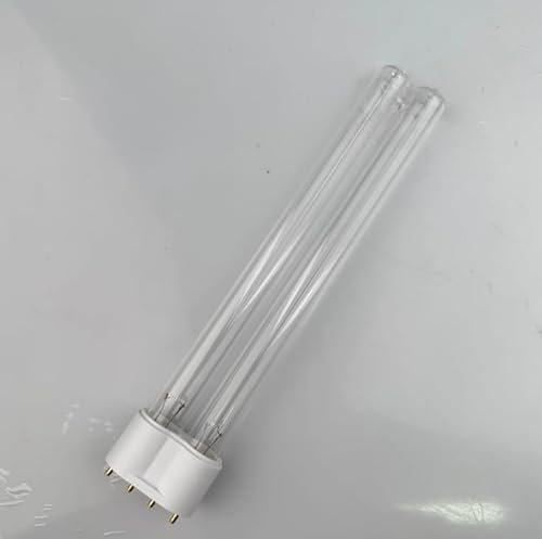 Lampe de désinfection UV 2G11 4 Broches 18W, Ampoule de Désinfection UVC Compacte, Filtre de Désinfection UV Tubulaire Pour Nettoyer et Purifier Les étangs de Parc, étangs à Poissons, 1 Pack