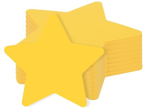 100st Guldfärgade Stjärnor, 10cm Dubbelsidiga Pappersstansade Stjärnor för Anslagstavla i Klassrummet Gör-Det-Själv-Skolprojekt och Väggdekorationer för Fester