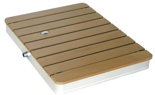 Outdoor-Fußraddusche, Pool-Gartendusche mit einstellbarer 4 m Wasserdurchflusshöhe, tragbare Camping-Pool-Saunadusche, Outdoor-Sprinkler zum Duschen und Wasserspielen (Quadratische Bodendusche)