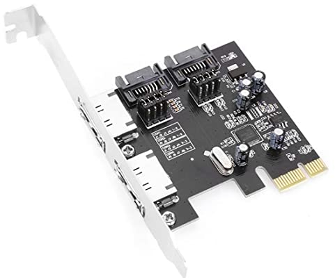 CY PCI-E a 4 porte SATA 3.0 eSATA PCIe SATA3 6 Gbps PCI-E adattatore scheda di espansione