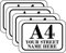 The Lazy Cow SET of 4 x (A4 x 210mm x 298mm) Personalised wheelie bin stickers (4 Pack) printed with your street, road or house name (A4)(new ROUNDED EDGES design)