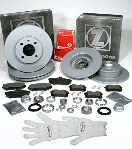 Autoparts-Online Set 60011630 Zimmermann Bremsscheiben Coat Z/Bremsen + ABS-Ringe + Bremsbeläge + Radlager für vorne + hinten