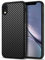 Tasikar iPhone XR Hülle Carbon Leder Weiche Schutzhülle Kompatibel mit iPhone XR (Schwarz)