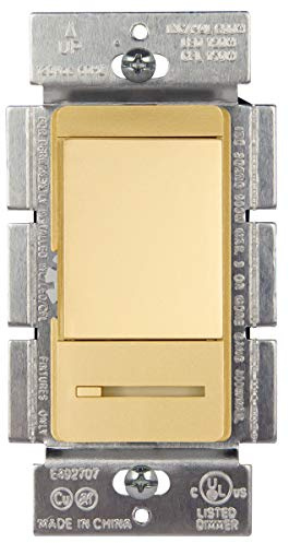 TOPGREENER Dimmer Switch with Light Adjustment Slider, Single Pole or 3 Way, 150W LED, 600W Incandescent/Halogen, 120V 60Hz, UL Listed, TGDMDS-120-GD, Gold