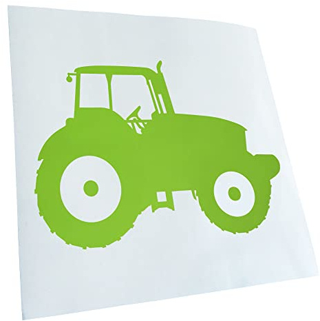 Kiwistar - Autoaufkleber - Landwirt Traktor Fahrzeug - lindgruen - 14x10cm - Heckscheibe Auto Aufkleber wetterfest für Kfz LKW Mofa Truck - Sticker außen selbstklebend Tuning Zubehör für Fenster