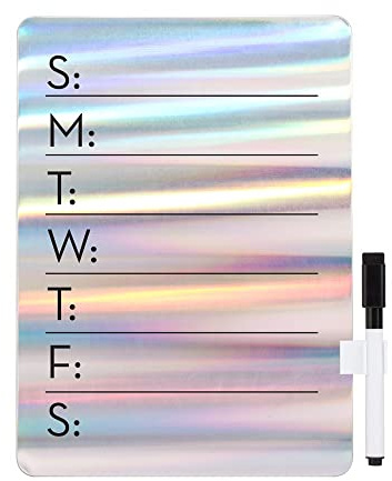 Kikkerland Iridescent Weekly Dry Erase Board
