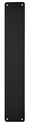 Satin Matte Black (Brushed Finish) Stainless Steel Door Finger Plate (350x75mm)