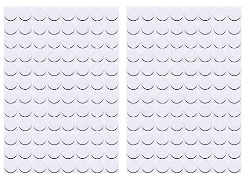 ZXUEZHENG Self-Adhesive Screw Hole Stickers,2-Table 96 in 1 Self-Adhesive Screw Covers Caps Dustproof Sticker 15mm White