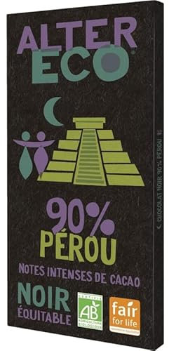 ALTER ECO - Chocolat Noir 90% Bio 100G - ( Lot De 4 )