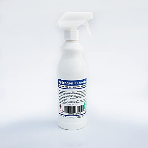 Hydrogen Peroxide 12% 40 Vols. 500ml for Cleaning Disinfecting Bleaching (500ml spray)