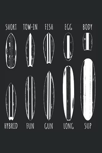 Surfbretter & Surfer Portfolio: Notizbuch Für Surfer Surfbrett Surfing Boy Girl Surf (Liniert, 15 x 23 cm, 120 Linierte Seiten, 6 x 9) Surfer Notizbuch Für Sommer Surfen SUP Wellenreiten