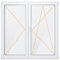Bastion Fenster Kellerfenster 2 Flügel Dreh-Kipp 2-fach Verglasung RC2 BA weiß 70 mm Profil (1200 x 1200 mm Rechts)