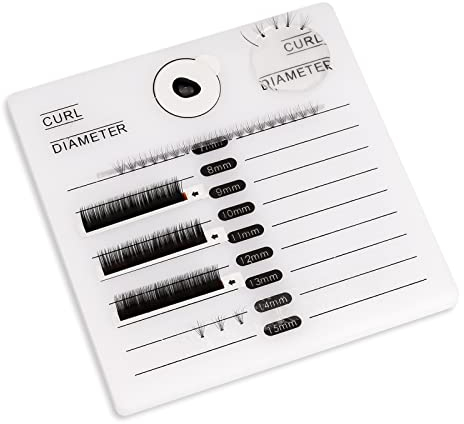 ATOMUS 5.1 x5.1inch Eyelash Extension Glue Pallet Holder with 2pcs Silicone Pads 100pcs Eyelash Glue Stickers Acrylic False Lash Tray Strip Holder Lash Tile Hand Plate(Big Size Kit)