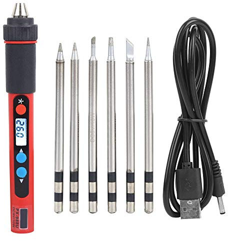 Fer à souder portatif USB 5V, outils de stylo de soudage de réparation électroniques rechargeables avec embouts 6pcs