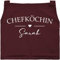 SpecialMe® Kochschürze Küchenschürze Damen Chefköchin personalisierte Schürze für Frauen mit Namen Baumwolle bordeauxrot unisize