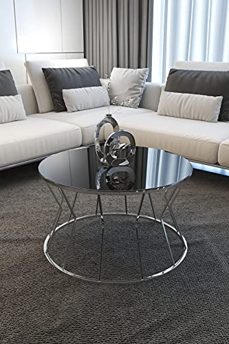 Beistelltische Mitte Tisch Sanduhr Modern Couchtisch Big Couchtisch Silber Bein Glasplatte Endtische Couchtisch