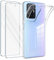 Vauki Funda para Xiaomi 11T/Xiaomi 11T Pro 5G con 2 Protector de Pantalla,Carcasa Silicona Transparente Suave y Cristal Templado,Ultra Fina TPU Antigolpes Case Cover para Xiaomi 11T 5G 6.67