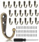 QINGHEC 20 Pcs Small Coat Hooks Wall Mounted - Vintage Single Metal Robe Hooks for Door Hanging Keys Clothes - Brass Hooks with 40 Screws and Screwdriver