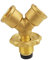 Folpus Propane Splitter Gas Adapter Cylinder Adapter with Shutoff Valve 2 Way Gas Adapter for Propane Appliance Home, Copper
