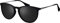 La Optica B.L.M. Sonnenbrille UV 400 Schutz Unisex Damen Herren Vintage Rund Round - Rahmen Schwarz Gummiert (Gläser: Polarisiert Grau)