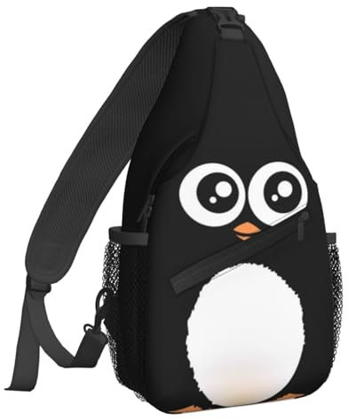 NiuKom Sling Rucksack Crossbody Brusttasche Schultertasche Fitnessstudio Radfahren Reisen Wandern Tagesrucksack für Damen Herren, Süßer Pinguin, Einheitsgröße, Sling Rucksäcke