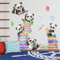HGDESIGN® Wandtattoo Wandaufkleber Panda Bücher Kinderzimmer Babyzimmer Kind Baby Junge Mädchen Wandsticker Wandbild Wanddeko (A)