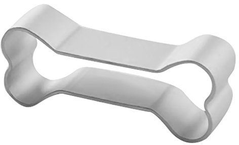 Cortador de galletas de acero inoxidable con forma de hueso de perro, duradero y fácil de limpiar