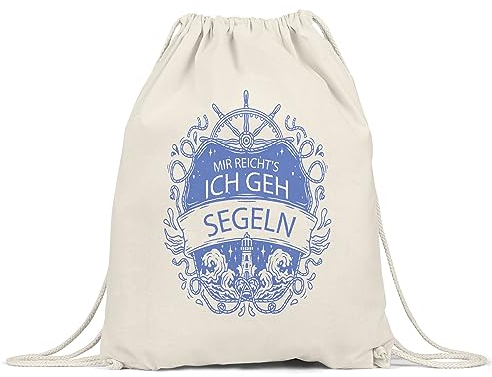 Hey!Print Mir reicht's Ich geh Segeln Turnbeutel Gymsack Segler Geschenk Papa Vater Segelboot Katamaran