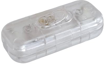 Interrupteur intermédiaire transparent, 3 pôles (2) Boîtier et contacts avec vis, 6 A, 250 V~, interrupteur intermédiaire avec bascule marche/arrêt, convient pour LED