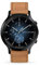 Lilienthal Berlin Chronograph Meteorite IV in schwarz – Herrenuhr am Leder Armband aus Chirurgenstahl mit einem Quarzuhrwerk, saphirgehärtetem Mineralglas und Meteorit im Ziffernblatt – 42,5 mm