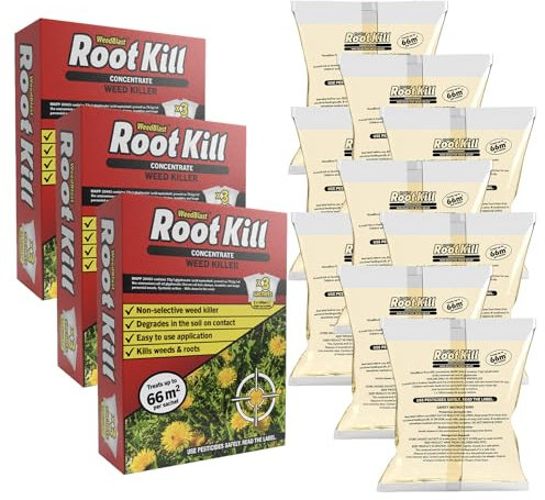 Weedblast Rootkill Concentrated Weedkiller 9 x 100ml Sachets Boxed