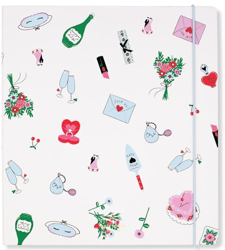 Kate Spade New York Wedding Planning Book and Organizer, Wedding Binder with Pages for To-Do Lists, Notes, Budgeting, Invitations, Wedding Cake Toss