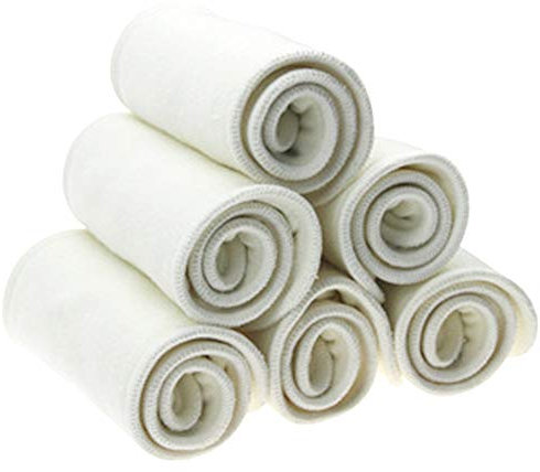 Wiederverwendbare Windeleinlage, Stoffwindel-Booster, 5 Stück, 4-lagig, Wiederverwendbare Waschbare Einlagen, Booster-Einlagen, Baby-Windel-Urin-Pad, Windeleinlage, Weiche,