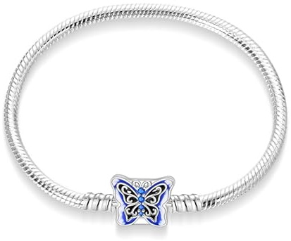 Pandach Bracelet Pour Femme Pandora charms avec Fermoir Cœur en Argent 925,Bijoux Femme Cadeaux Noël Femme Anniversaire Fête des Mères