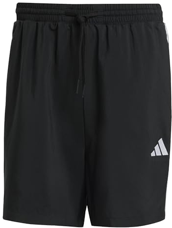 adidas Men's Essential Three Stripes Chelsea Base Short Shorts, Black/White, L