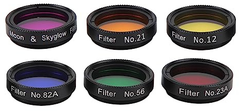 KIMISS Teleskopfilter 6-in-1-kompatibler Mondfilter für 1,25-Zoll-Teleskope