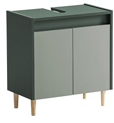 Schildmeyer Lovis Waschbeckenunterschrank 157031, Waldgrün / Pistazie, 56,9 x 33 x 60,1 cm