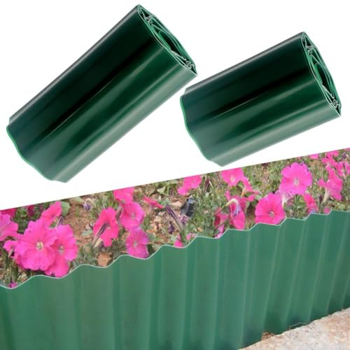 Rasenkante für den Garten, 30 cm oder 40 cm, flexibler Kunststoff, für Garten, Rasen und mehr (40 cm)