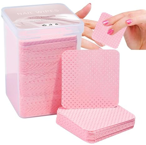 Lingettes Non Pelucheuses Pour Ongles, 200 Tampons De Nettoyage Pour Colle D'extension De Cils, Pour Manucure Et Nettoyage Des Ongles Ou Pour Essuyer La Colle De Greffe De Cils