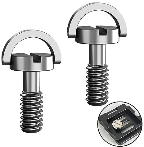 2 Stück 1/4 Zoll Schraube,Schnellverschluss Schraube,Kamera Befestigungsschraube Silber,Edelstahl Stativ Schrauben Adapter 1/4 zoll für Kameraschraube Stative Köpfe Schnellwechselplatte