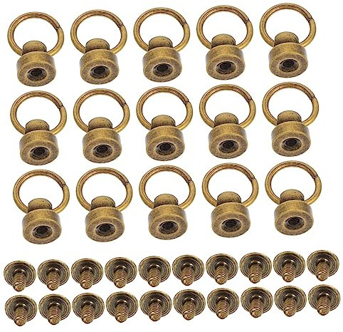 BEBEMOKO 20juegos Remaches Para Cuero Tornillos Para Bolsas y Fundas De Teléfono Accesorios De Manualidades Resistente y Duradero