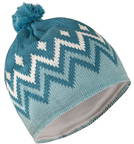 B DÆHLIE Björn Daehlie Damen Herren Mütze Skimütze Strickmütze Bommelmütze Hat Pattern, Farbe:Blau, Artikel:-23600 delphenium Blue