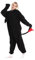 LANFAN Costume da onesie drago, pigiama da uomo e donna, unisex, cosplay animale, peluche, pigiameria per Halloween, tuta per uomini e donne, Nero , S