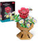 Puzzle 3D Flor DIY Rosa | Ramo de Flores | Maquetas para Montar de Flores Artificiales | 120 Piezas | Puzzle 3D Adultos y Niños Sin Tijeras ni Pegamento | Regalos San Valentin Cumpleaños o Navidad