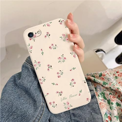 QIODAYI Compatible avec iPhone 7/8/SE 2020/SE 2022 | Coque TPU et Silicone aux Petites Fleurs Aromatiques