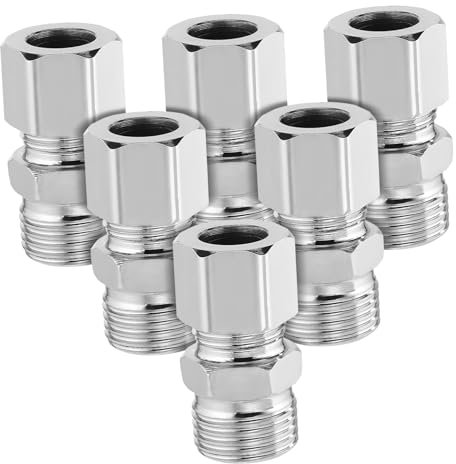 DIYEAH 6 Stücke Dusche Schlauch Kupplung Edelstahl Dusche Schlauch Gewinde Armaturen Schlauch Silber Auspuff Adapter Stecker