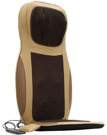 Massagesitzauflage mit Wärme, Kabellos Massagegerät Rückenmassagegerät mit 3D Massage 8 Vibrationsmotoren 3 Modi für Nacken, Rücken, Schulter Muskelschmerzlinderung, Geschenke für Männer Frauen